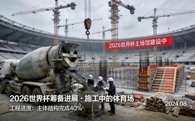 2026世界杯筹备进展新闻图片 - 施工中的体育场